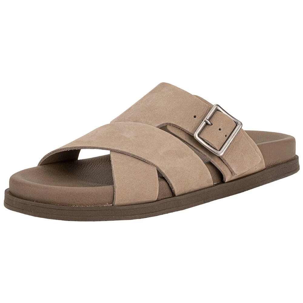 CHINELO MASCULINO SLIDE DOCK DEMOCRATA 554101 Taupe 2