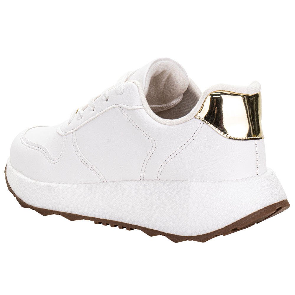 TÊNIS FEMININO VIZZANO 1452100 Branco/Dourado 3