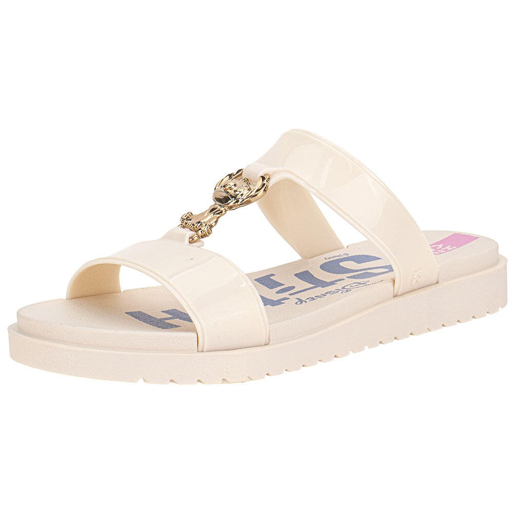 CHINELO FEMININO SLIDE DISNEY MIX ZAXY 19271 Marfim 2
