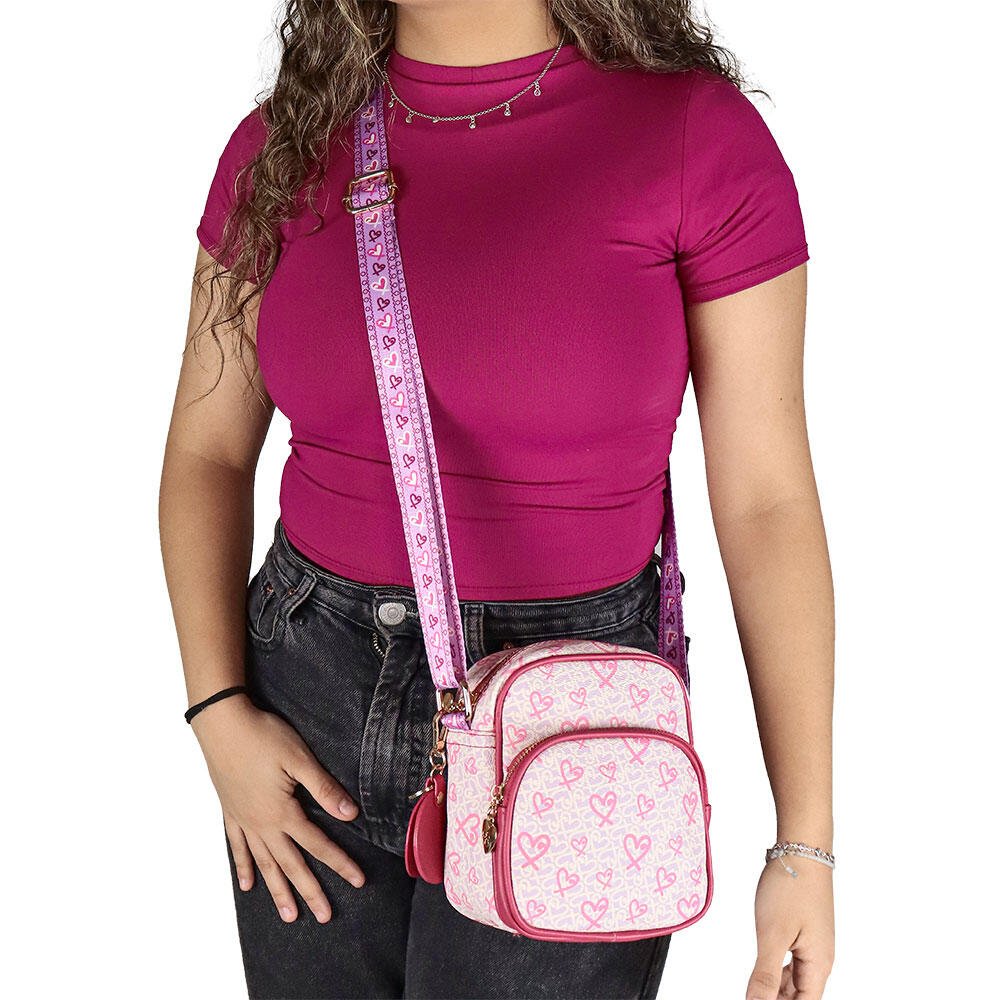 BOLSA FEMININA TRANSVERSAL CHENSON CG84965 Rosa 2