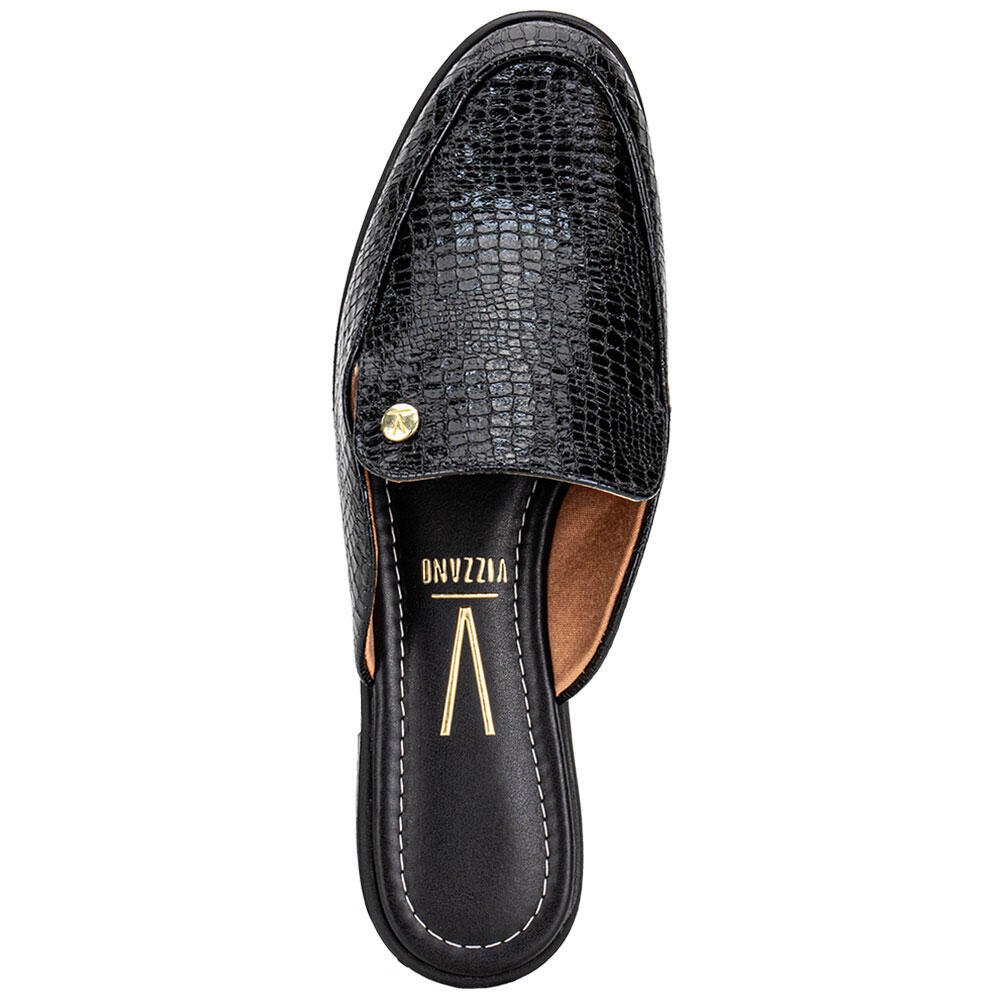 SAPATO FEMININO MULE VIZZANO 1376109 Preto/Croco