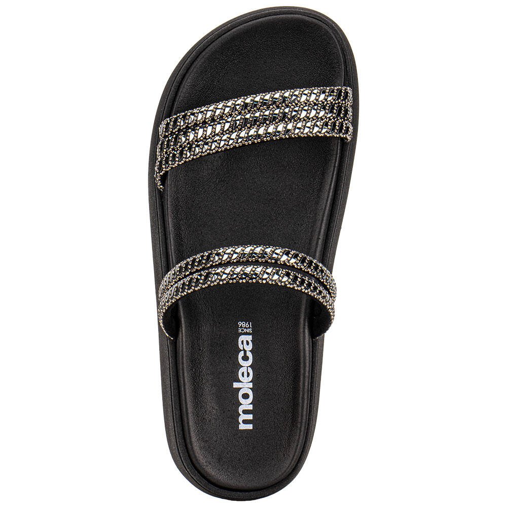 TAMANCO FEMININO FLAT MOLECA 5469135 Preto/Cinza 5