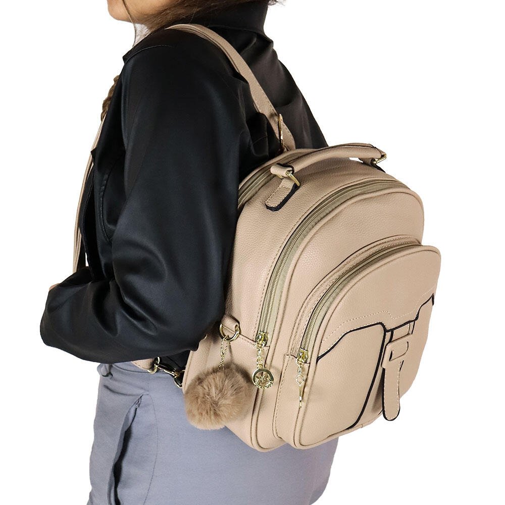 MOCHILA FEMININA H.E GH539 Camel 2