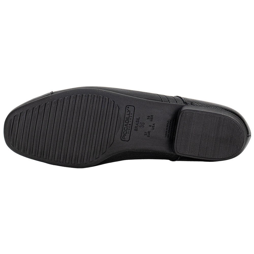 SAPATILHA FEMININA FLAT PICCADILLY 250262 Preto 4