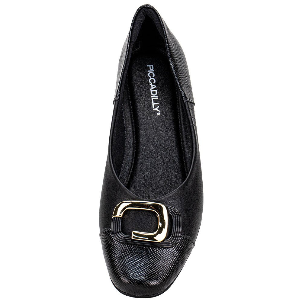 SAPATILHA FEMININA FLAT PICCADILLY 250262 Preto 5
