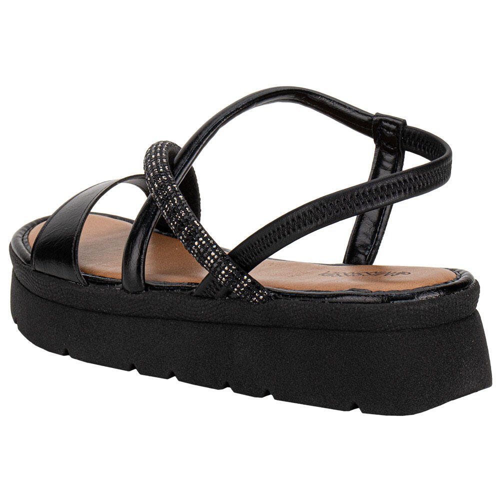 SANDÁLIA FEMININA FLAT MISSISSIPI J0212 Preto 3