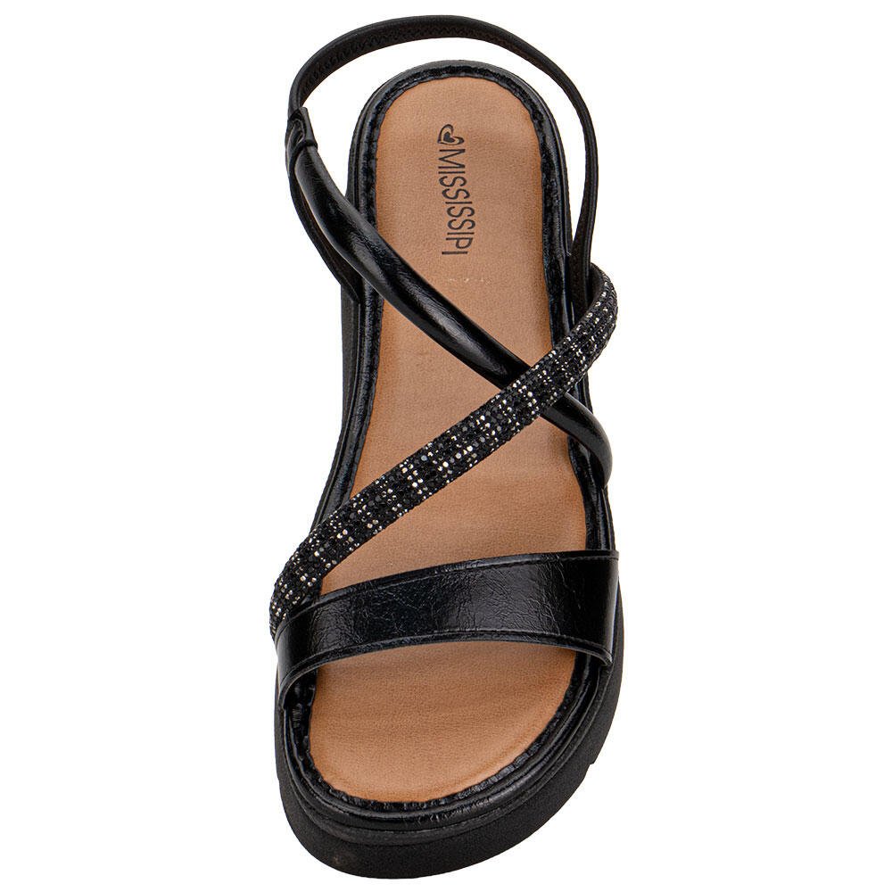 SANDÁLIA FEMININA FLAT MISSISSIPI J0212 Preto 4