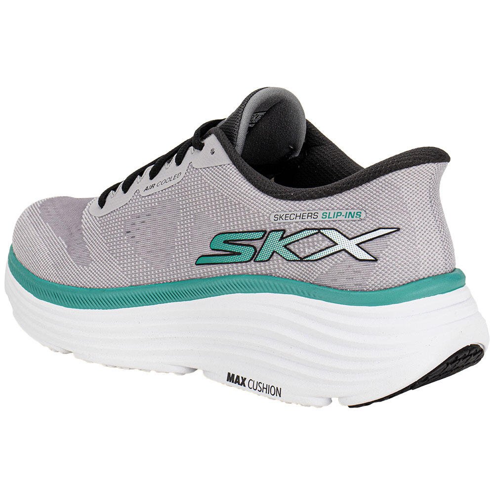 TÊNIS MASCULINO MAX CUSHIONING ENDEAVOUR SKECHERS 220611 Cinza/Verde 3