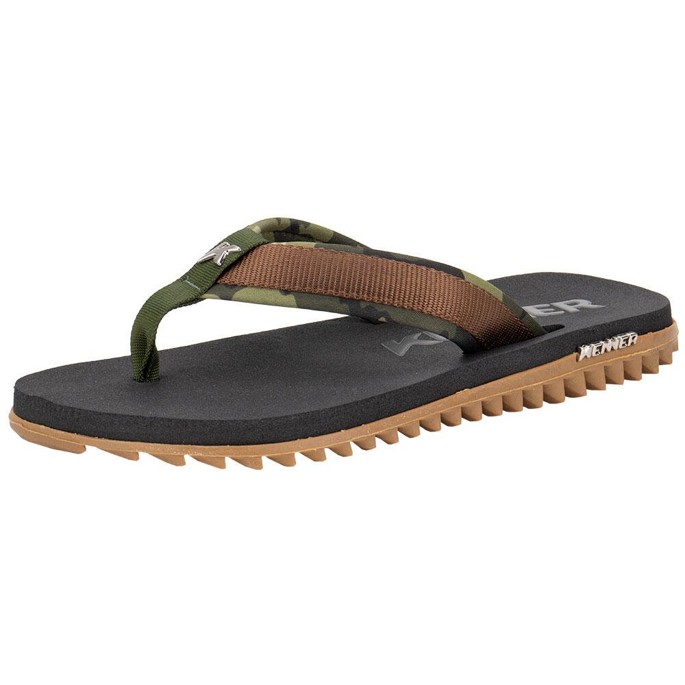 CHINELO MASCULINO KIVAH ARMY KENNER EMF Preto/Verde 2