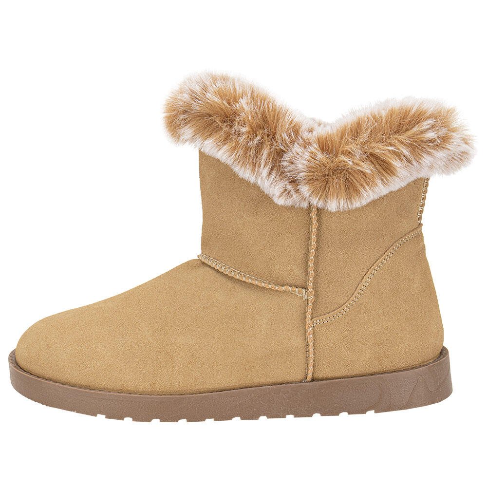 BOTA FEMININA CANO BAIXO MOONCITY 70811 Bege 2