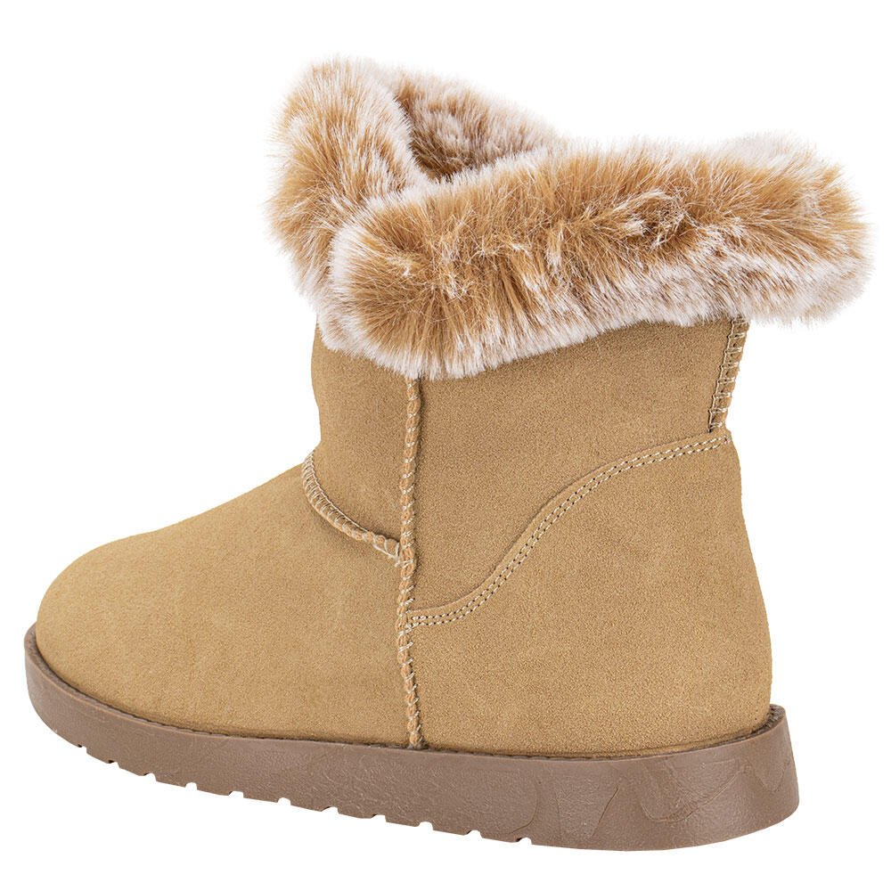 BOTA FEMININA CANO BAIXO MOONCITY 70811 Bege 3
