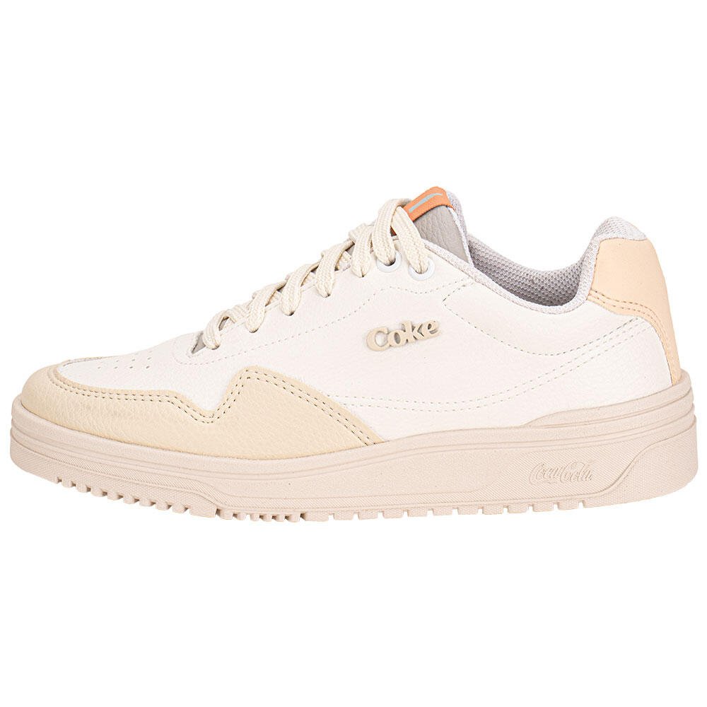 TÊNIS FEMININO HOPE TOWN COCA-COLA CC2483 Branco/Bege 2