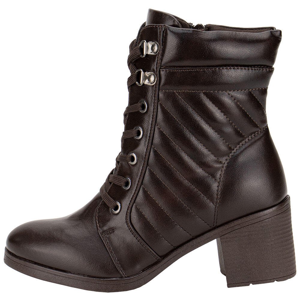 BOTA FEMININA COTURNO MOONCITY 73202 Café 2