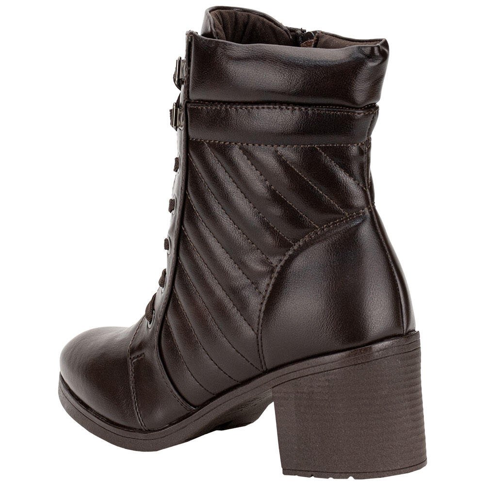 BOTA FEMININA COTURNO MOONCITY 73202 Café 3