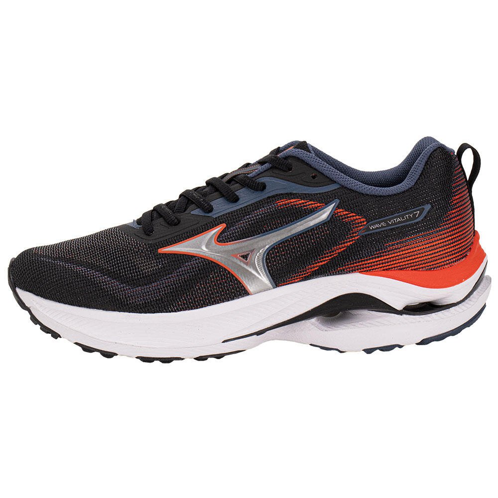 TÊNIS MASCULINO WAVE VITALITY 7 MIZUNO 101130130 Preto/Laranja 2