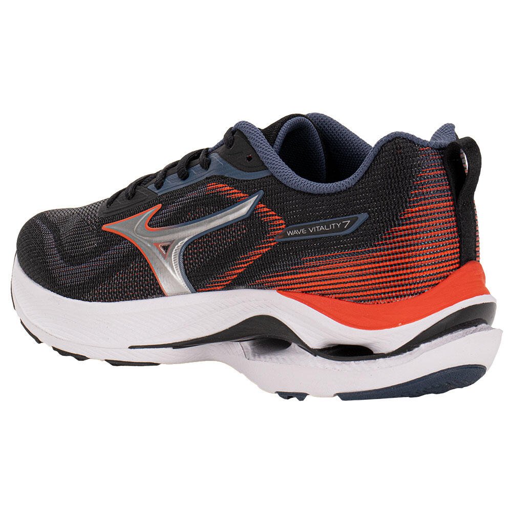 TÊNIS MASCULINO WAVE VITALITY 7 MIZUNO 101130130 Preto/Laranja 3