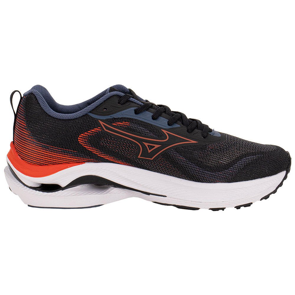 TÊNIS MASCULINO WAVE VITALITY 7 MIZUNO 101130130 Preto/Laranja 5