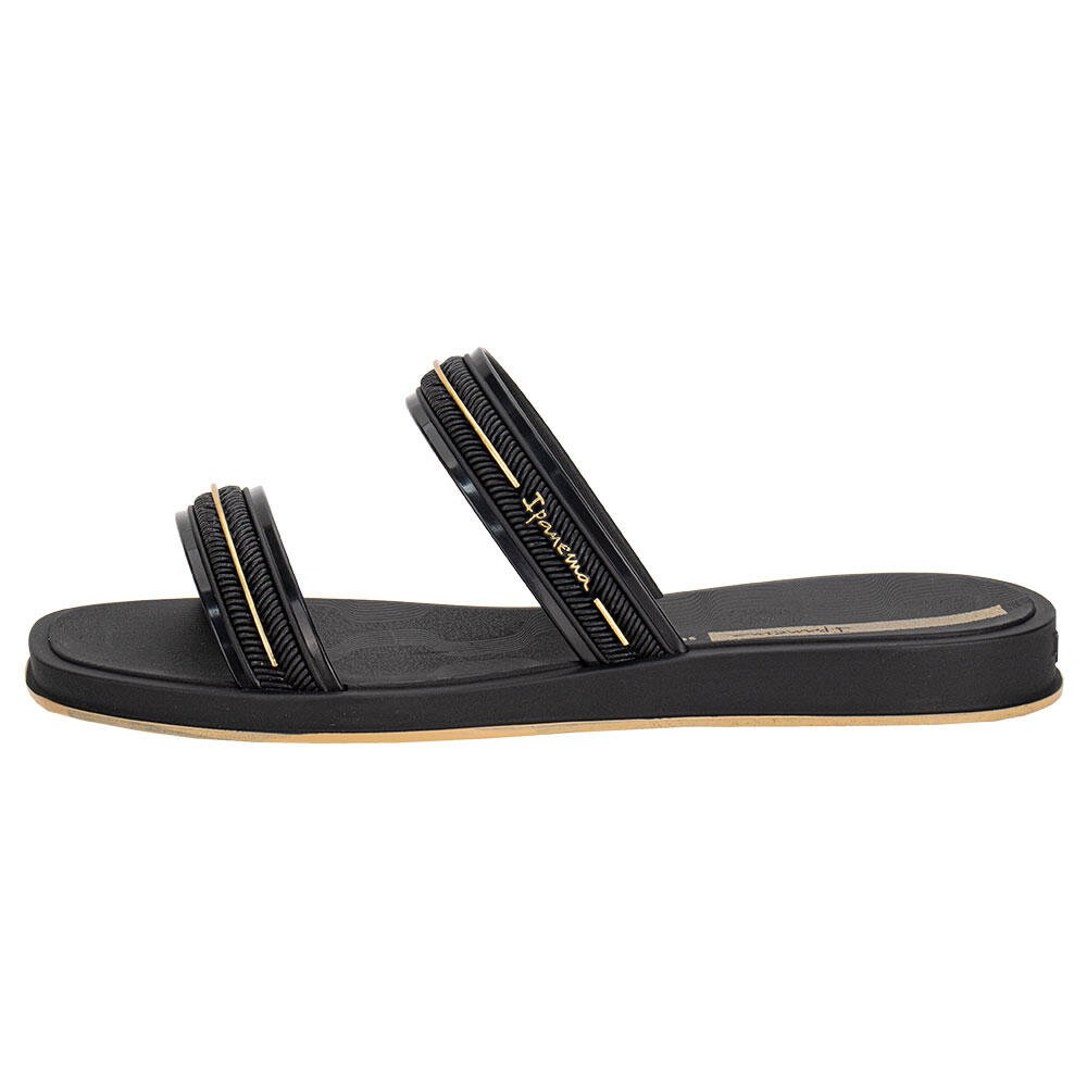 CHINELO FEMININO SLIDE GLOW IPANEMA 27400 Preto/Dourado 3