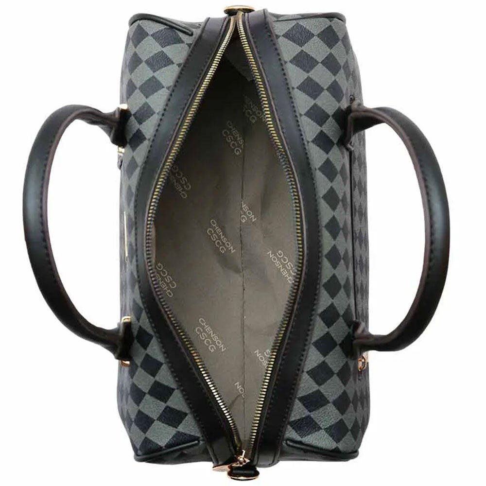 BOLSA FEMININA CHENSON CG84850 Preto/Cinza 5