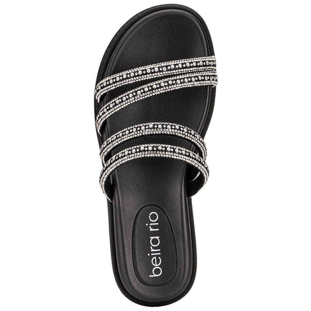 TAMANCO FEMININO FLAT BEIRA RIO 8488125 Preto/Prata 5