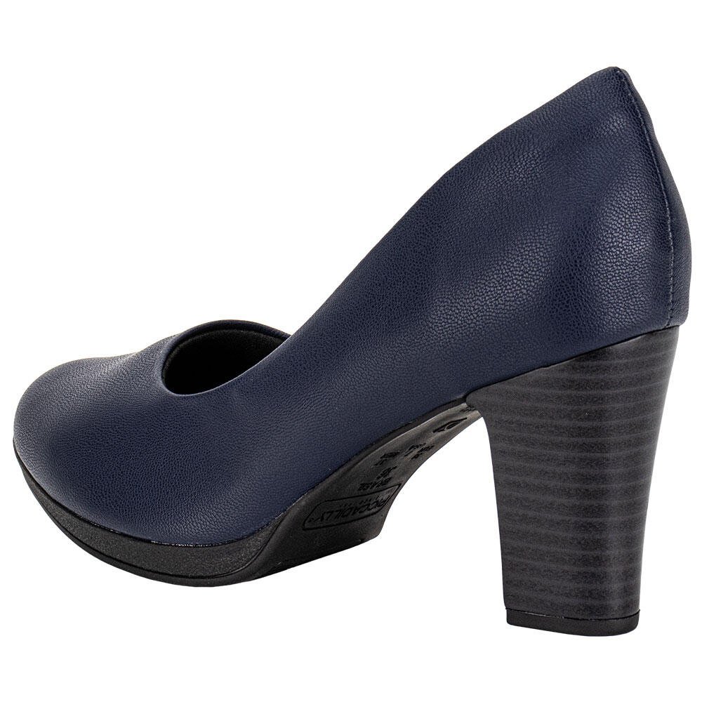 SAPATO FEMININO SALTO GROSSO PICCADILLY 130196 Marinho 3
