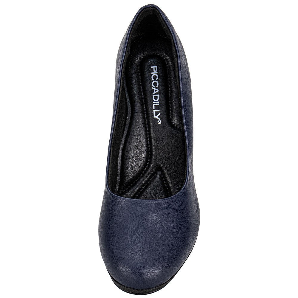 SAPATO FEMININO SALTO GROSSO PICCADILLY 130196 Marinho 5