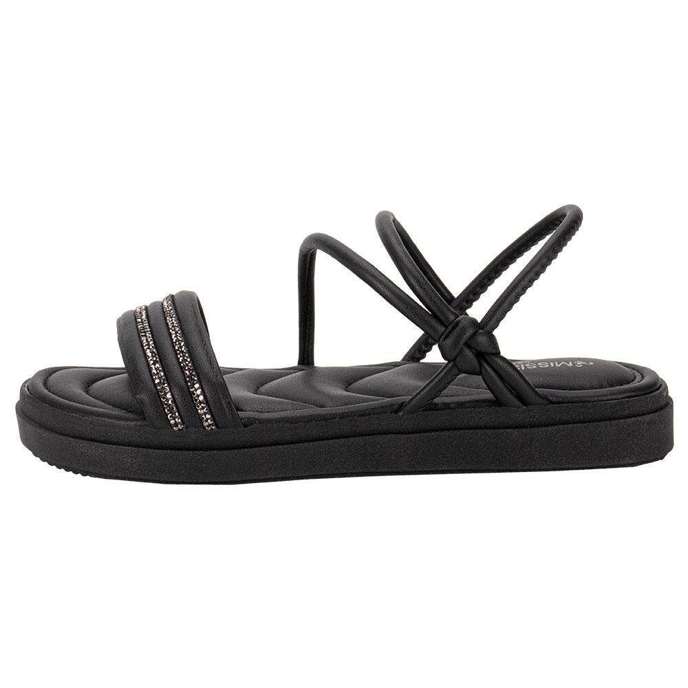 SANDÁLIA FEMININA FLAT MISSISSIPI MC572 Preto 2