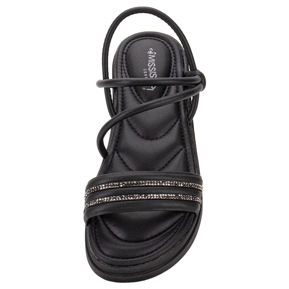 SANDÁLIA FEMININA FLAT MISSISSIPI MC572 Preto 5