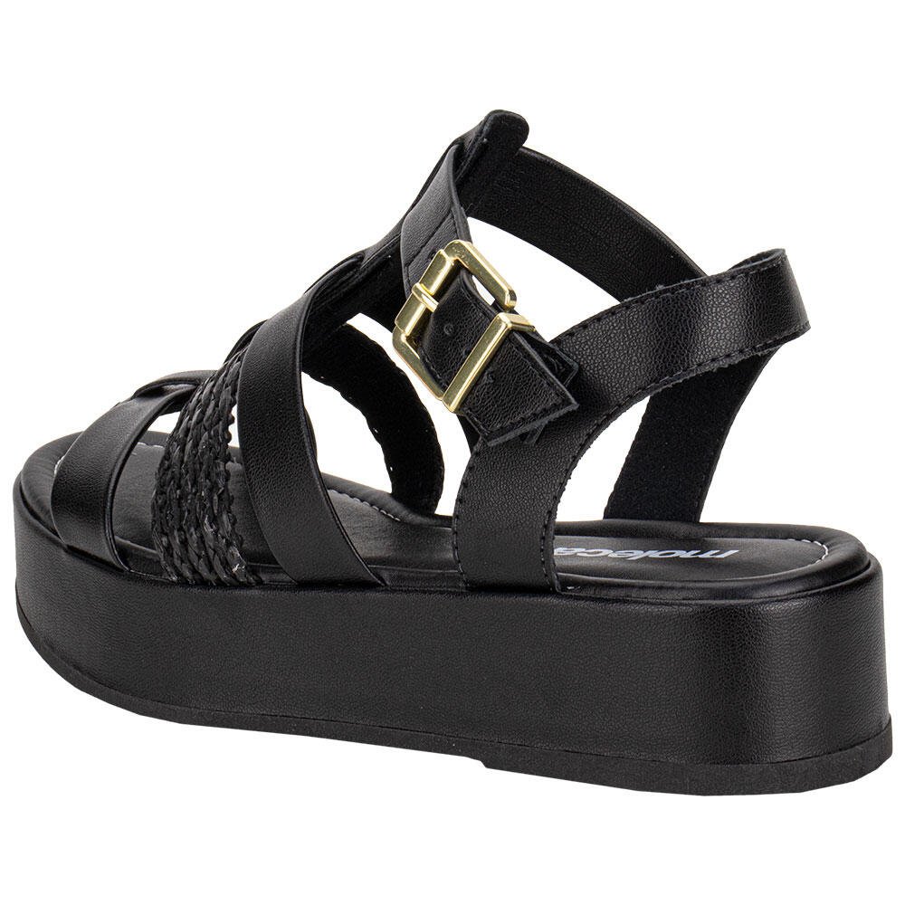 SANDÁLIA FEMININA FLAT MOLECA 5553102 Preto 3