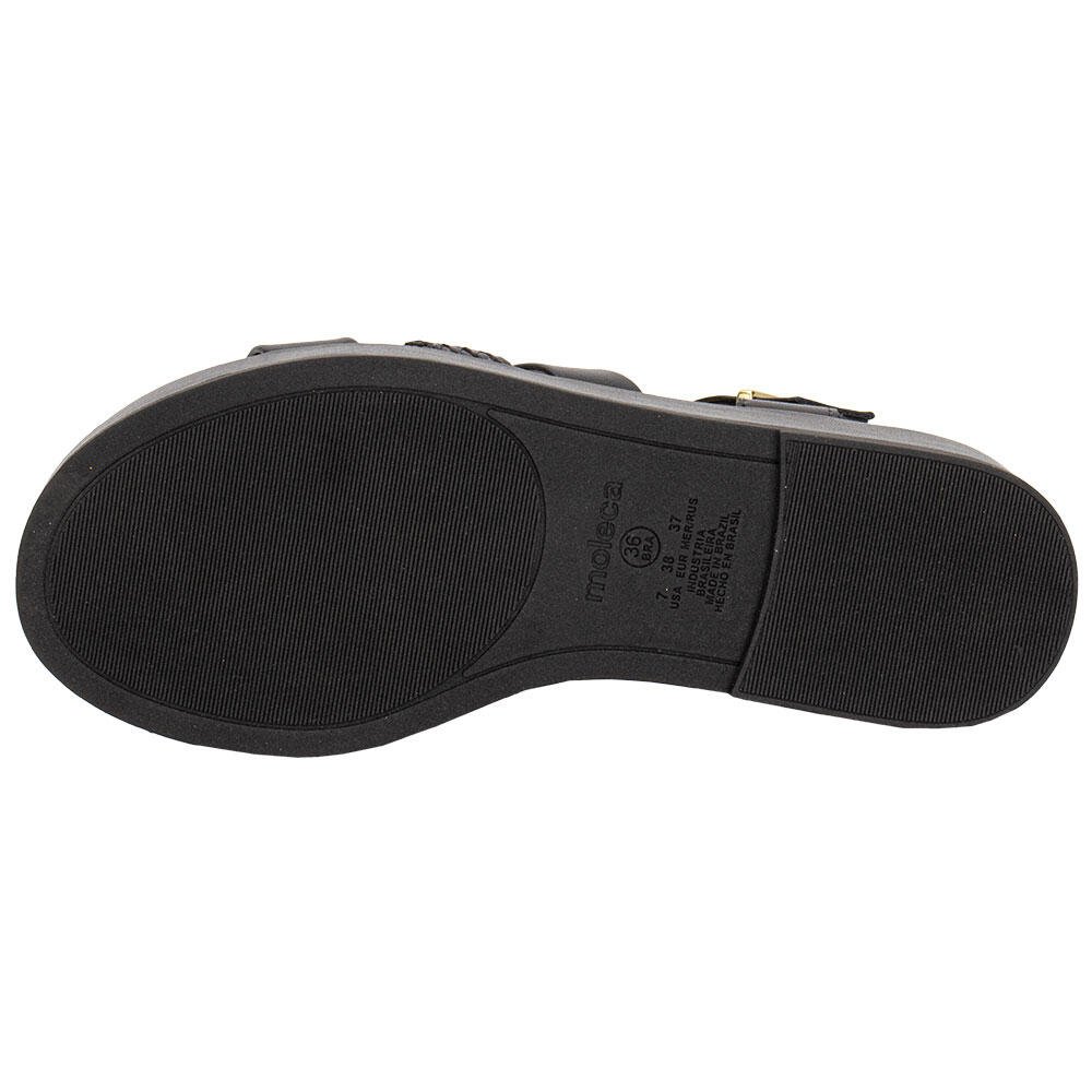 SANDÁLIA FEMININA FLAT MOLECA 5553102 Preto 4