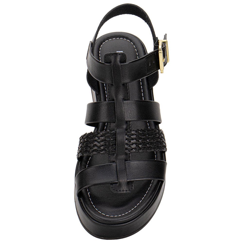 SANDÁLIA FEMININA FLAT MOLECA 5553102 Preto 5