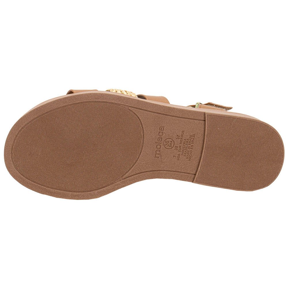 SANDÁLIA FEMININA FLAT MOLECA 5553102 Camel 4