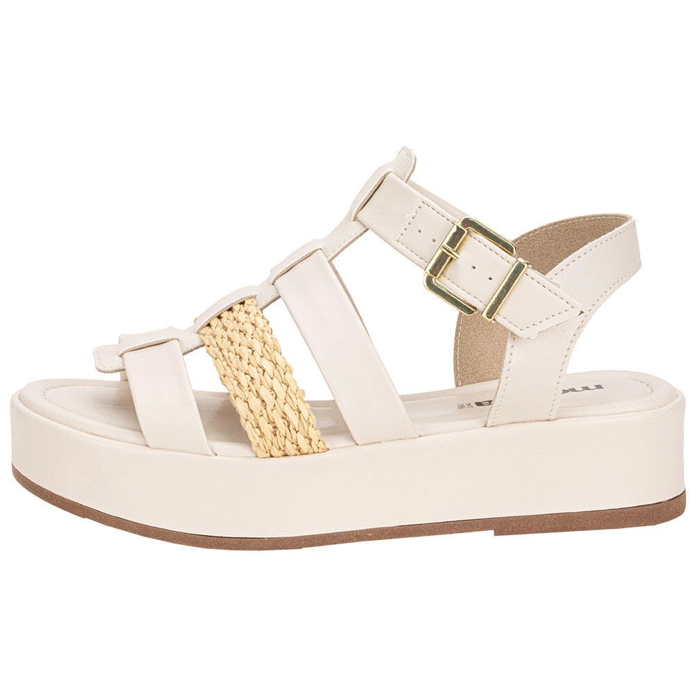 SANDÁLIA FEMININA FLAT MOLECA 5553102 Branco/Off 2