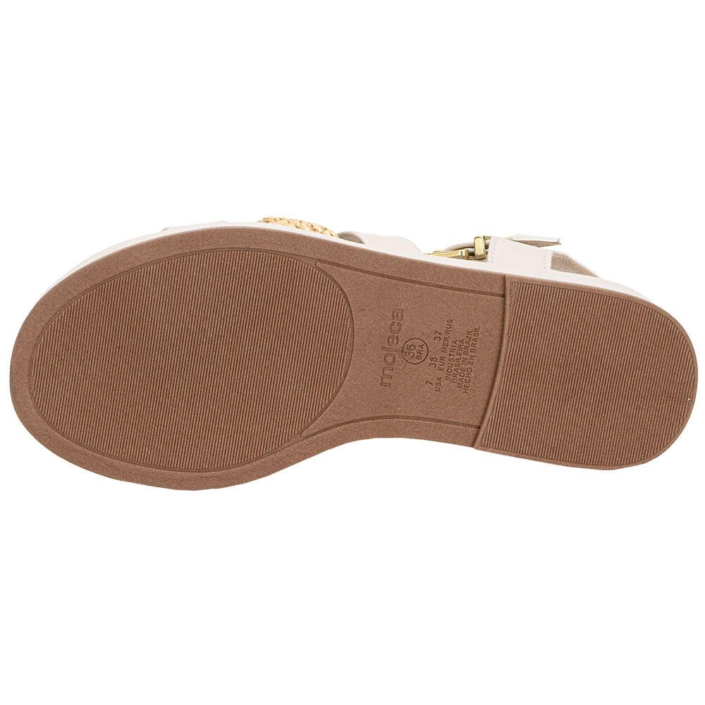 SANDÁLIA FEMININA FLAT MOLECA 5553102 Branco/Off 4