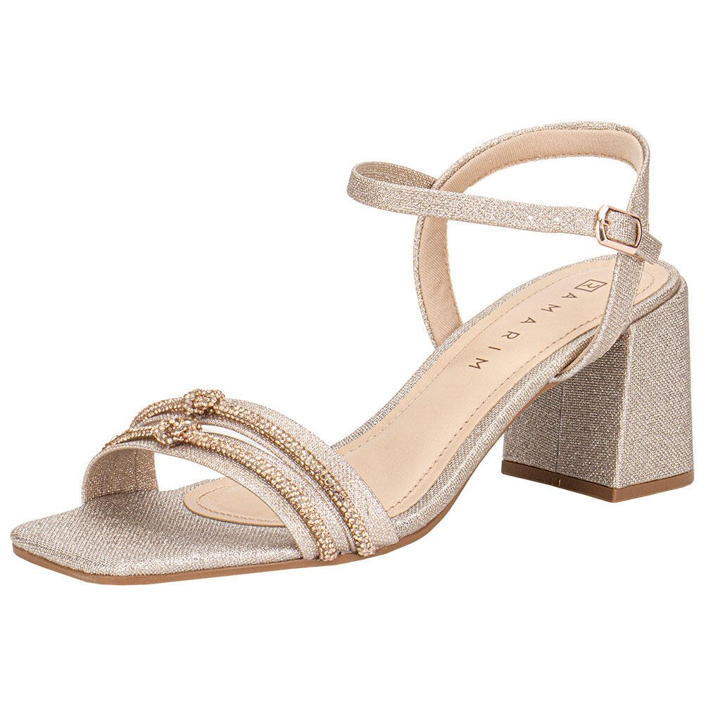 SANDÁLIA FEMININA SALTO GROSSO RAMARIM 2534202 Ouro 4