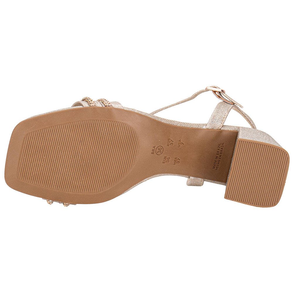 SANDÁLIA FEMININA SALTO GROSSO RAMARIM 2534202 Ouro 3