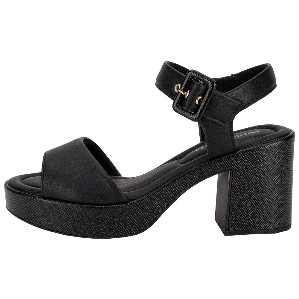 SANDÁLIA FEMININA MEIA PATA PICCADILLY 822011 Preto 2