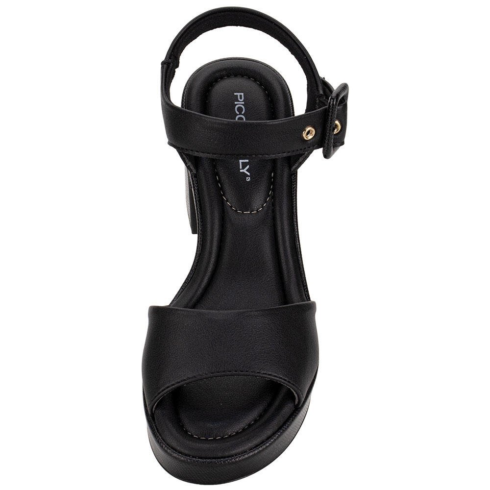 SANDÁLIA FEMININA MEIA PATA PICCADILLY 822011 Preto 5