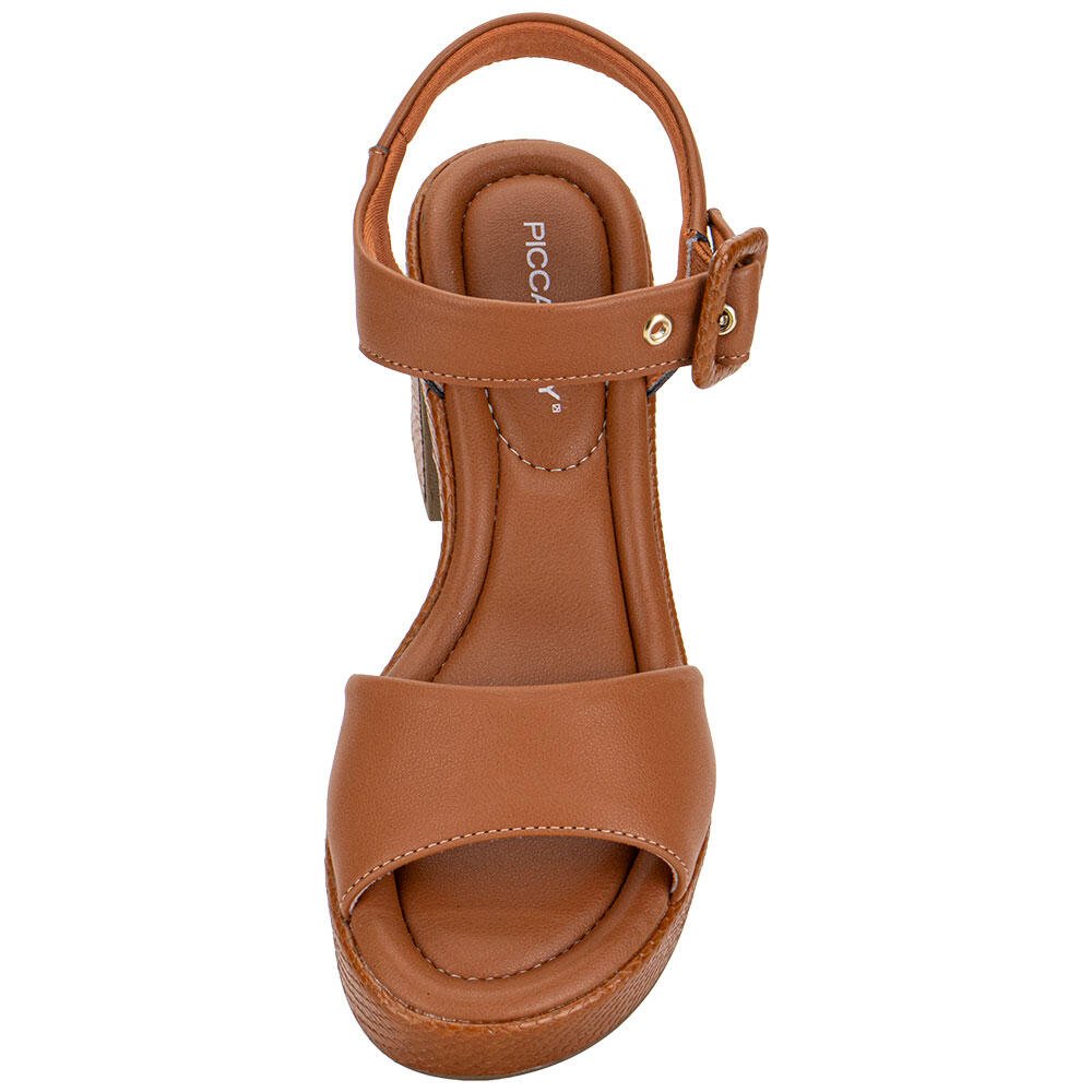 SANDÁLIA FEMININA MEIA PATA PICCADILLY 822011 Caramelo 5