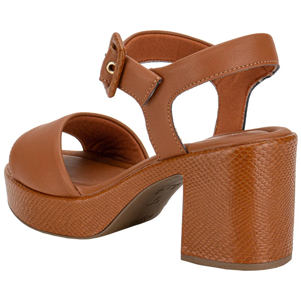 SANDÁLIA FEMININA MEIA PATA PICCADILLY 822011 Caramelo 3