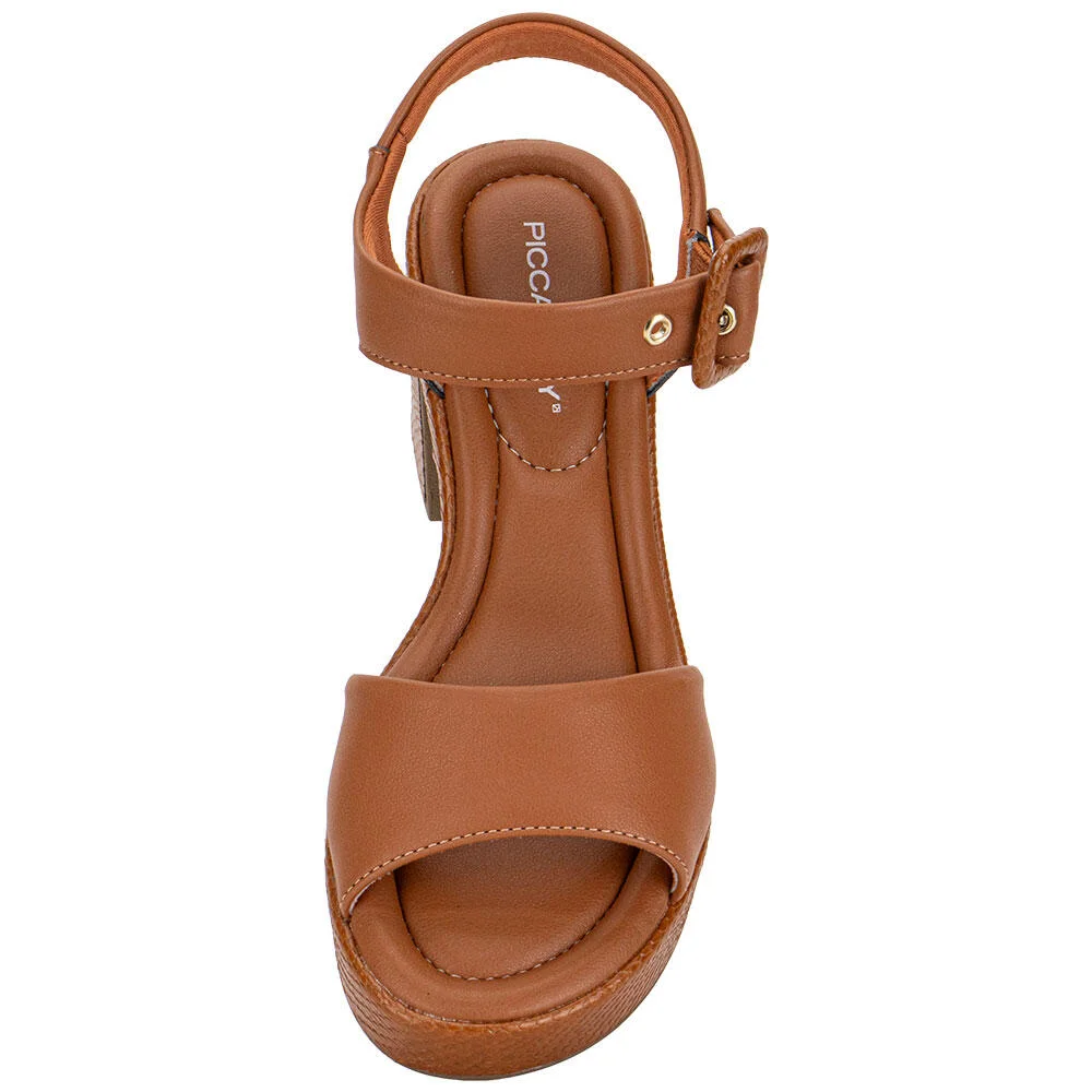 SANDÁLIA FEMININA MEIA PATA PICCADILLY 822011 Caramelo 5