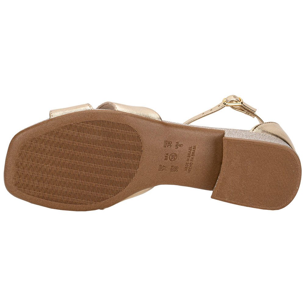 SANDÁLIA FEMININA SALTO GROSSO RAMARIM 2548209 Ouro 4