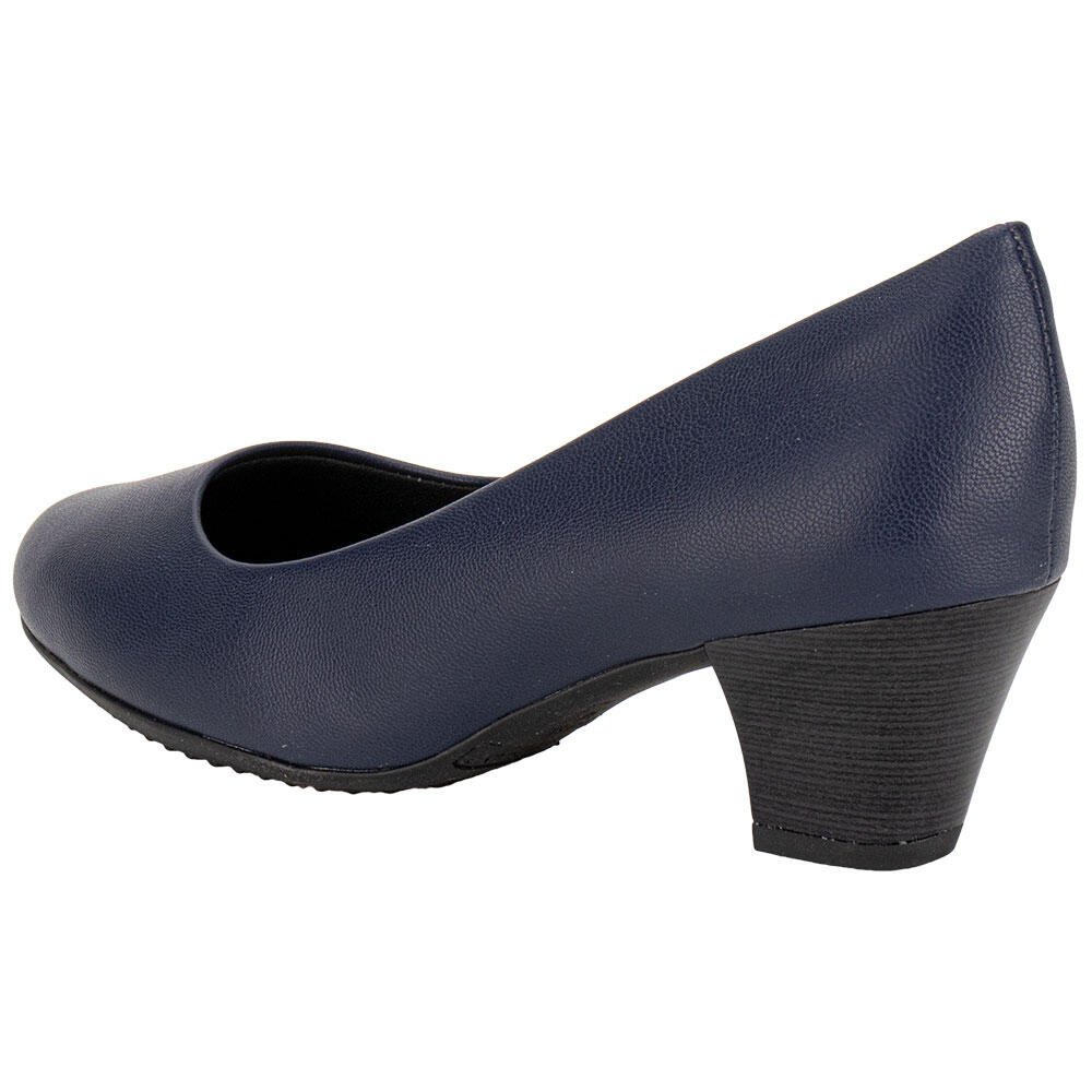 SAPATO FEMININO SALTO GROSSO PICCADILLY 110120 Marinho 3