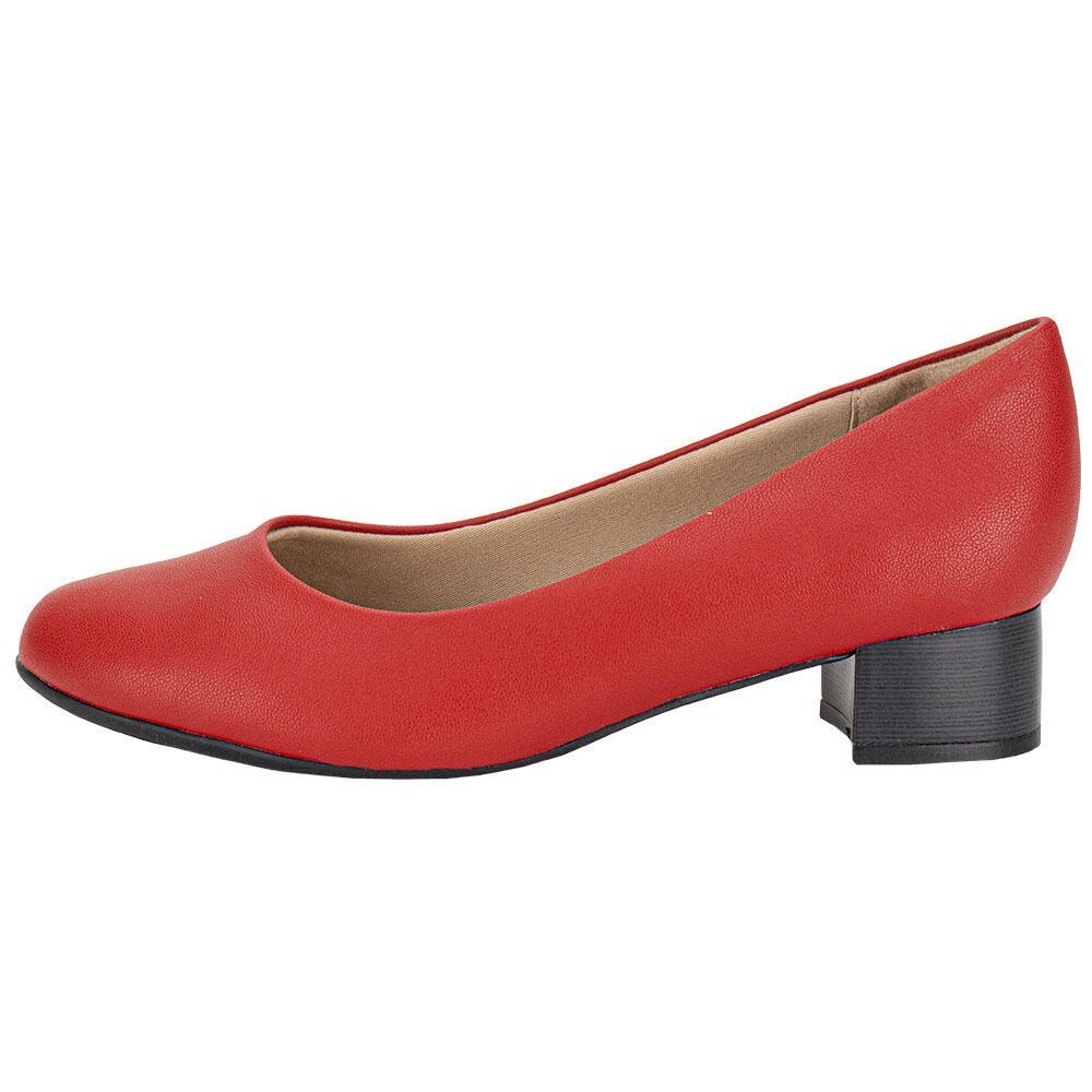 SAPATO FEMININO SALTO GROSSO PICCADILLY 140117 Vermelho 2