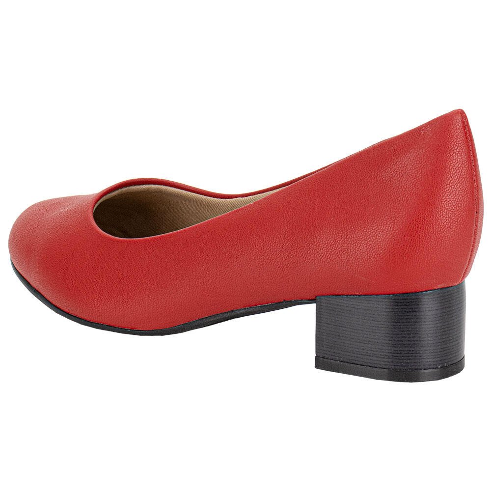 SAPATO FEMININO SALTO GROSSO PICCADILLY 140117 Vermelho 3