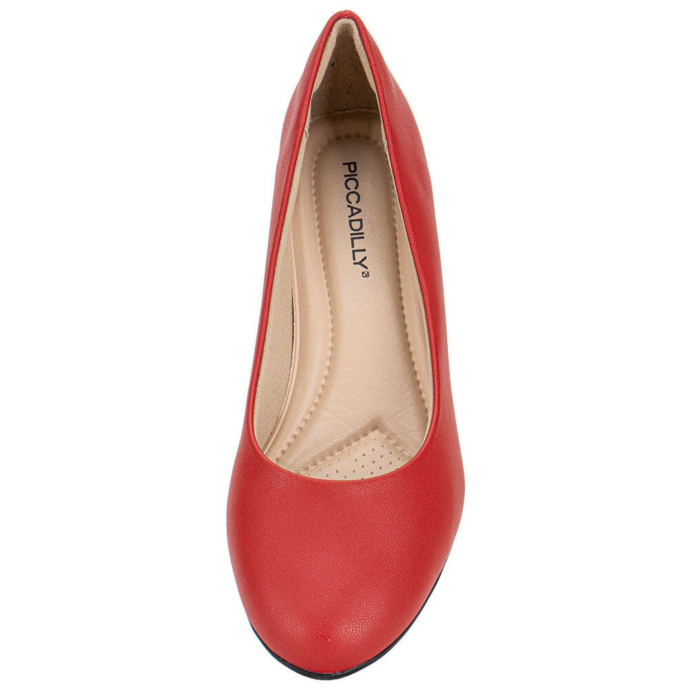 SAPATO FEMININO SALTO GROSSO PICCADILLY 140117 Vermelho 5