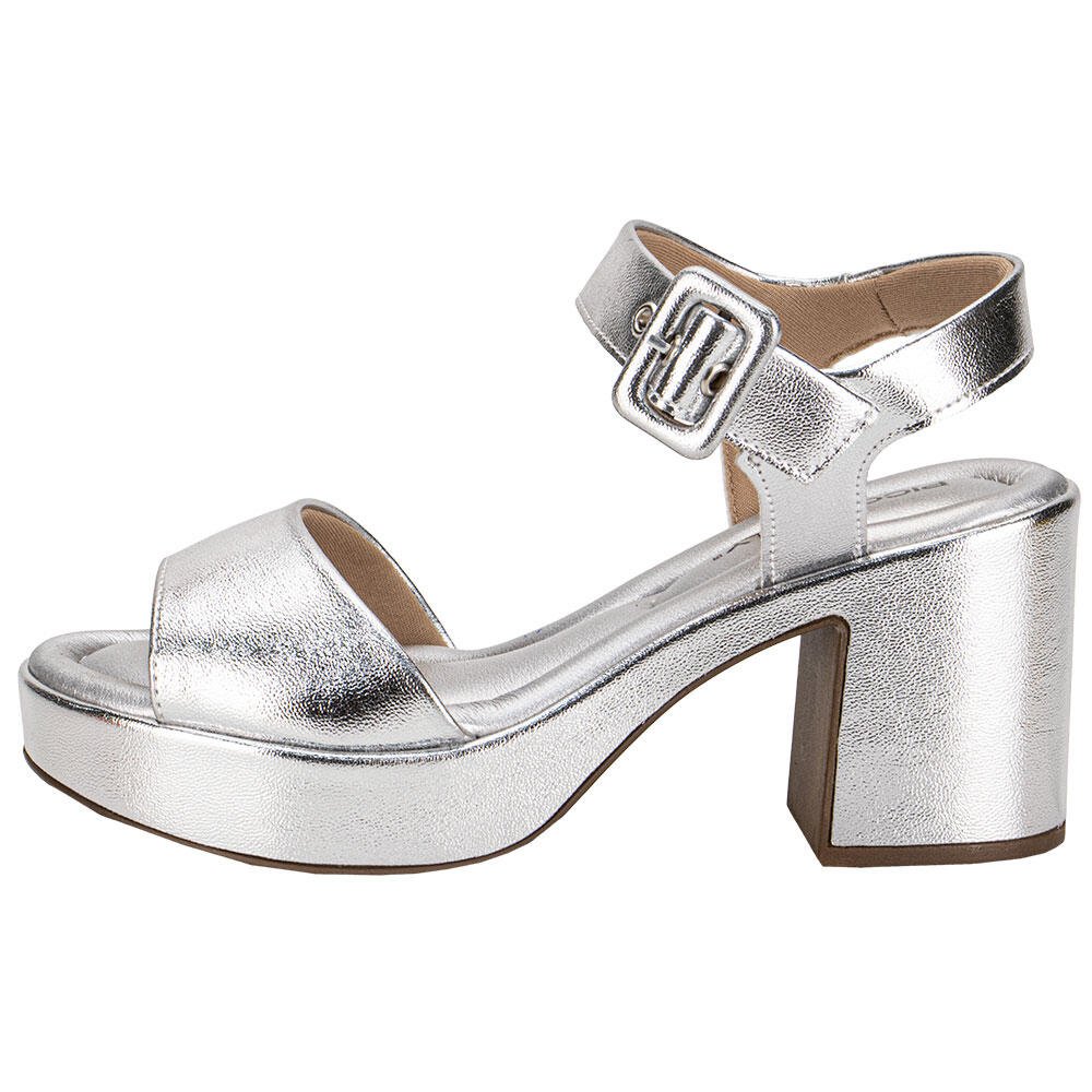 SANDÁLIA FEMININA MEIA PATA PICCADILLY 822011 Prata 2