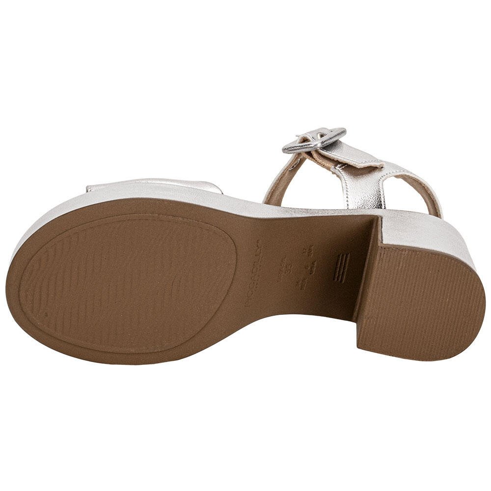 SANDÁLIA FEMININA MEIA PATA PICCADILLY 822011 Prata 4