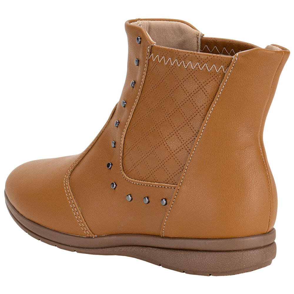 BOTA FEMININA CANO BAIXO PICCADILLY 261036 Caramelo 3