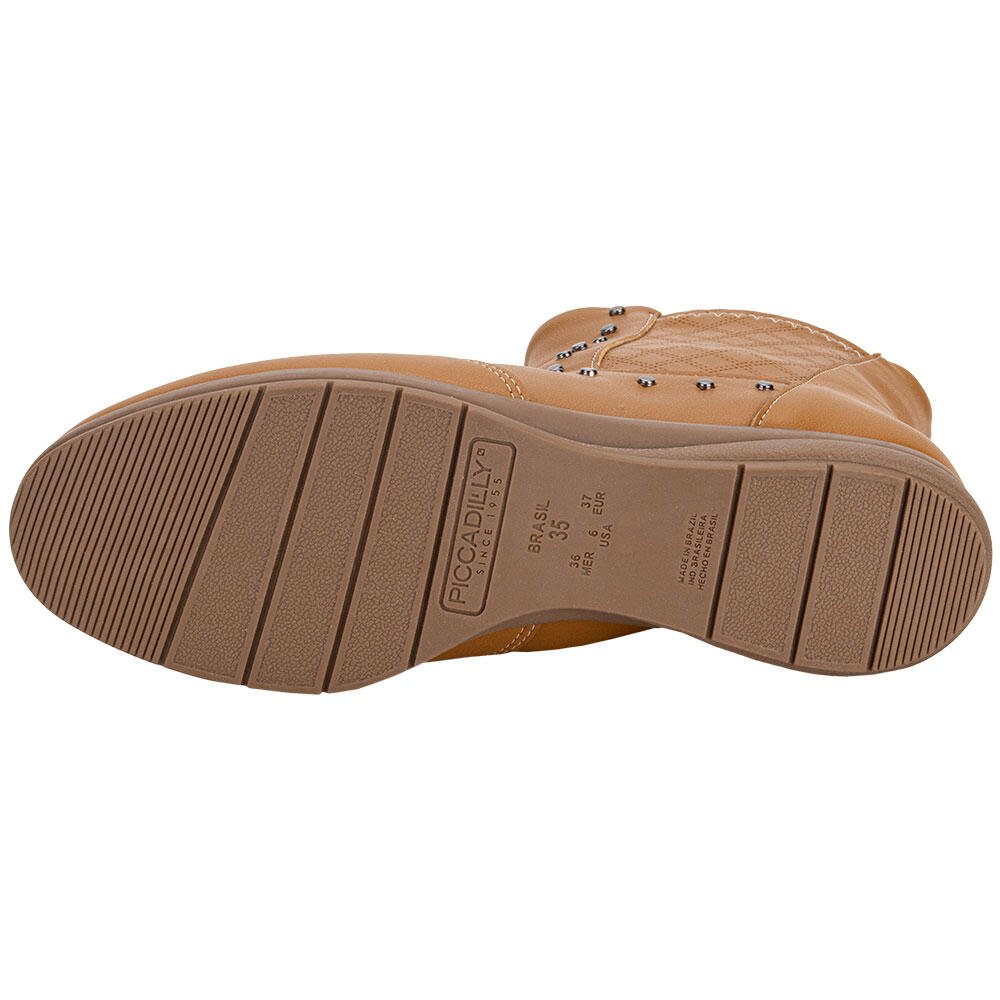 BOTA FEMININA CANO BAIXO PICCADILLY 261036 Caramelo 4